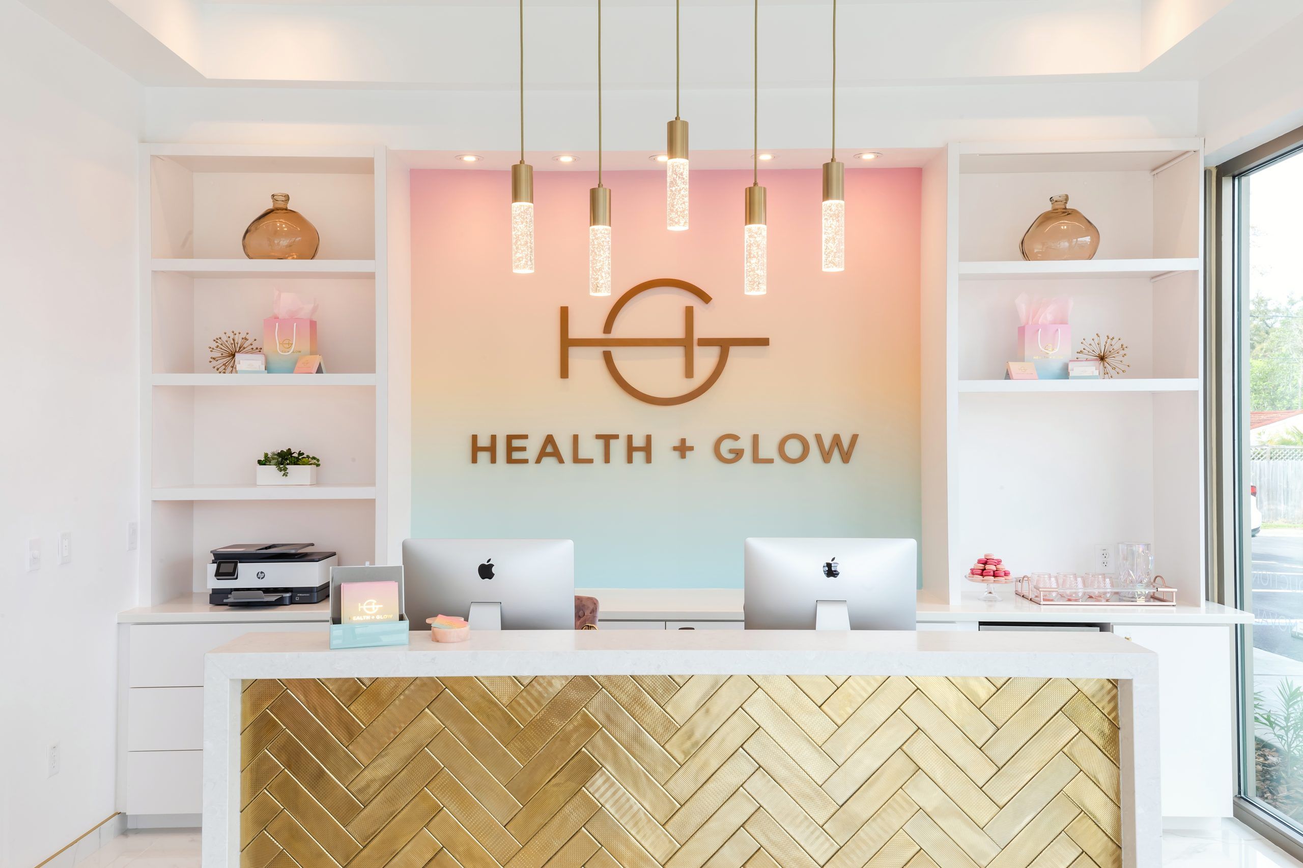 Health and Glow's elegant medspa interior in Tampa, Florida, showcasing a serene ambiance and cutting-edge aesthetic treatment facilities, providing a haven of rejuvenation and personalized care.
